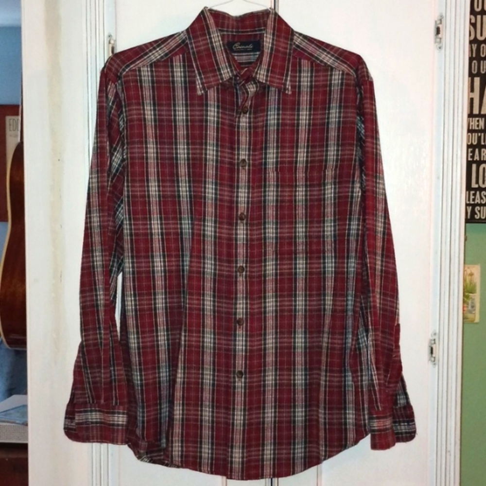 Plaid flannel shirt 100% cotton